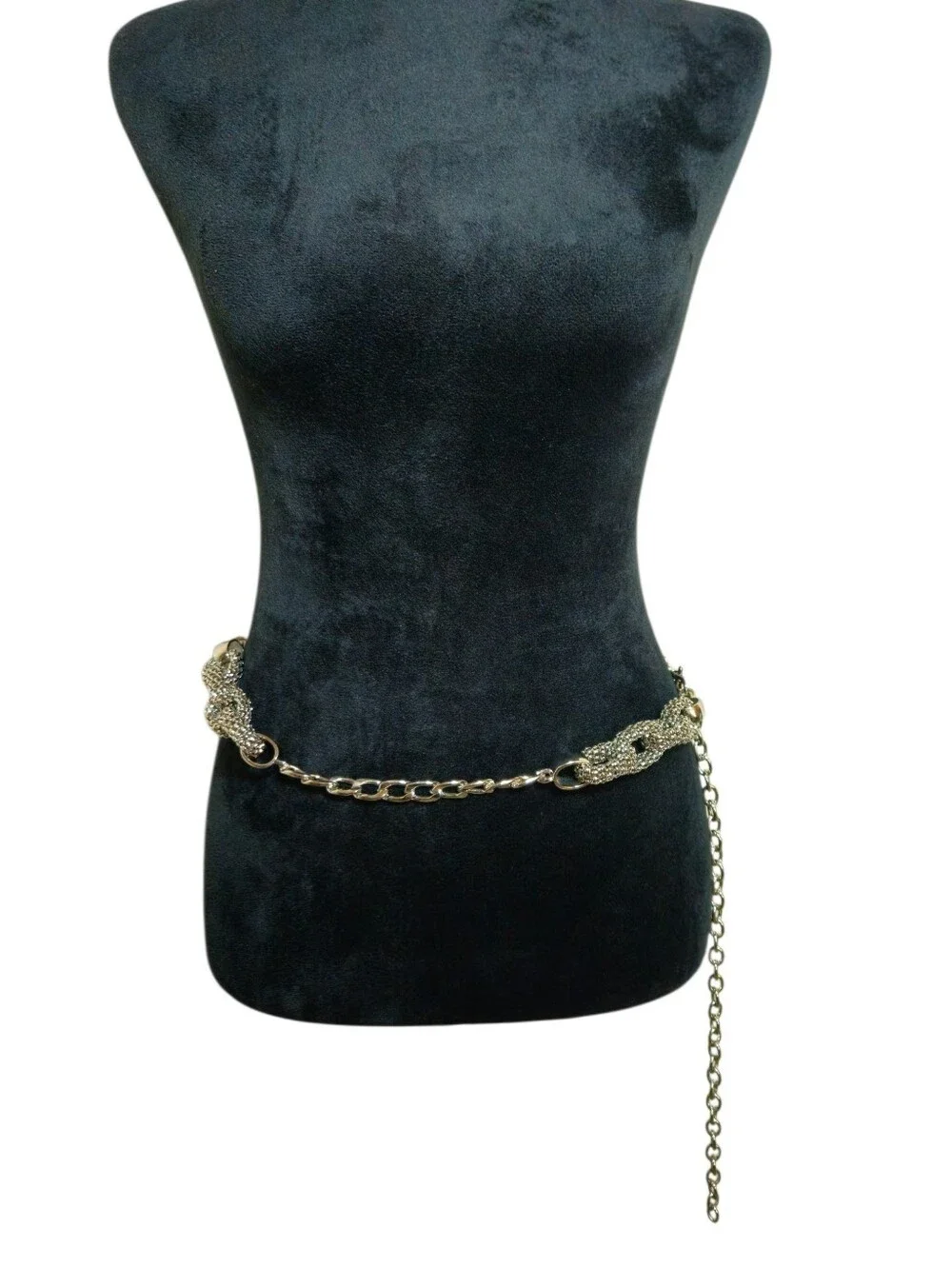 Women's Y2K Silvertone Chain Link Statement Waist Belt One Size